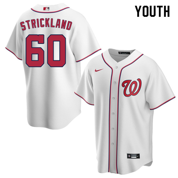 Nike Youth #60 Hunter Strickland Washington Nationals Baseball Jerseys Sale-White